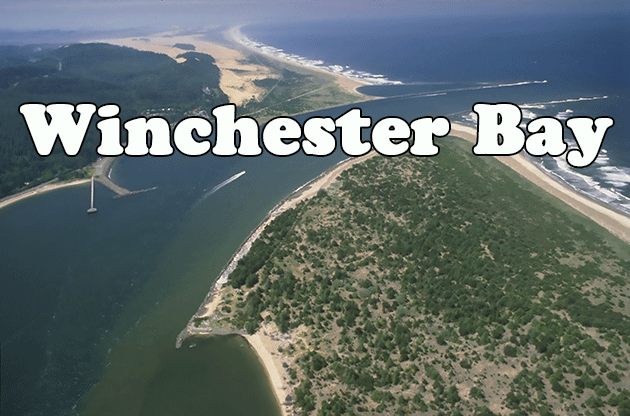 Winchester Bay Map - Umpqua Estuary - Reedsport, Clam, Crab, Fish